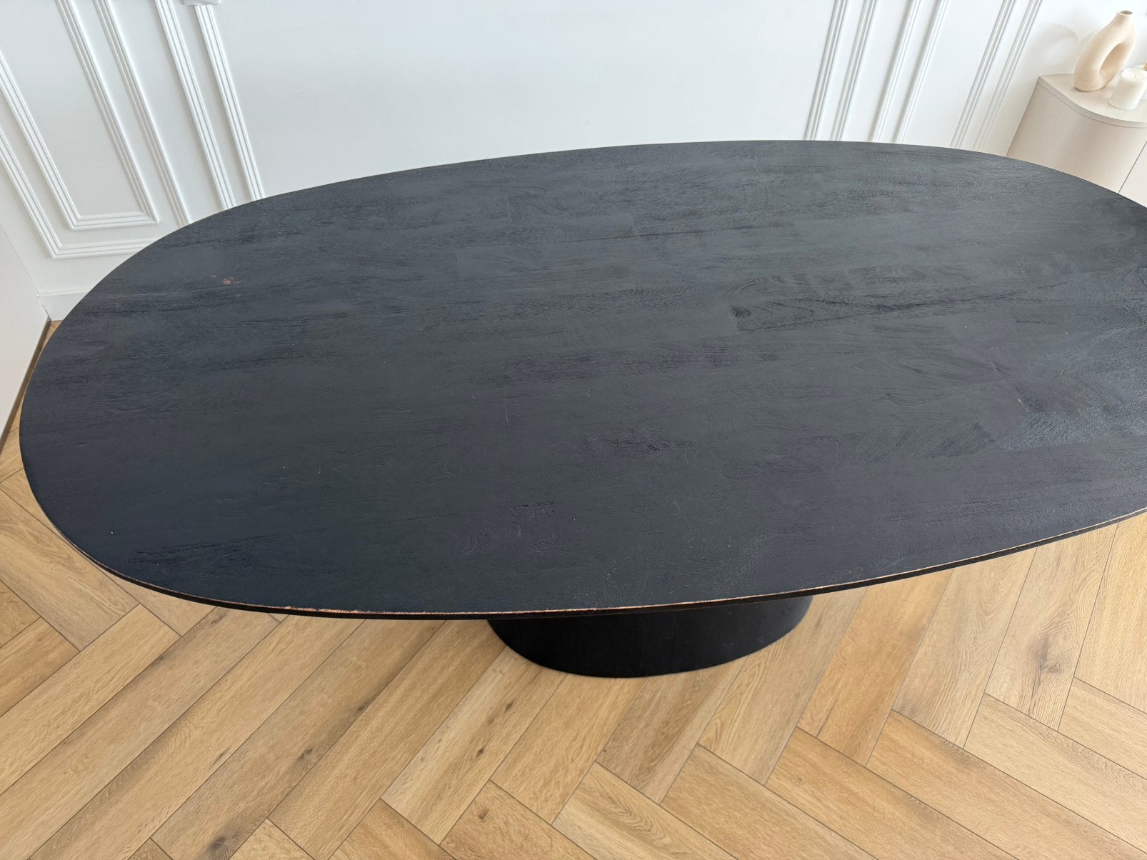 Ovale richmond tafel, Ophalen, 200 cm of meer, 50 tot 100 cm, Zo goed als nieuw