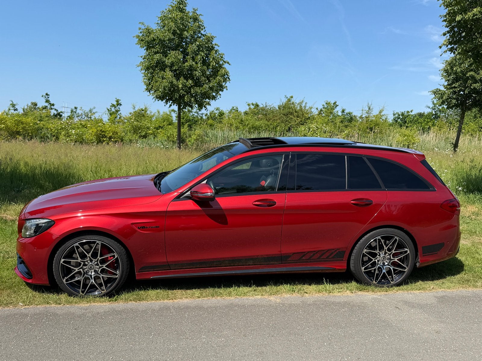 Mercedes C63S AMG V8 EDITION1 DESIGNO BURMESTER PANO IWC, Auto's, Automaat, Achterwielaandrijving, 8 cilinders, 510 pk