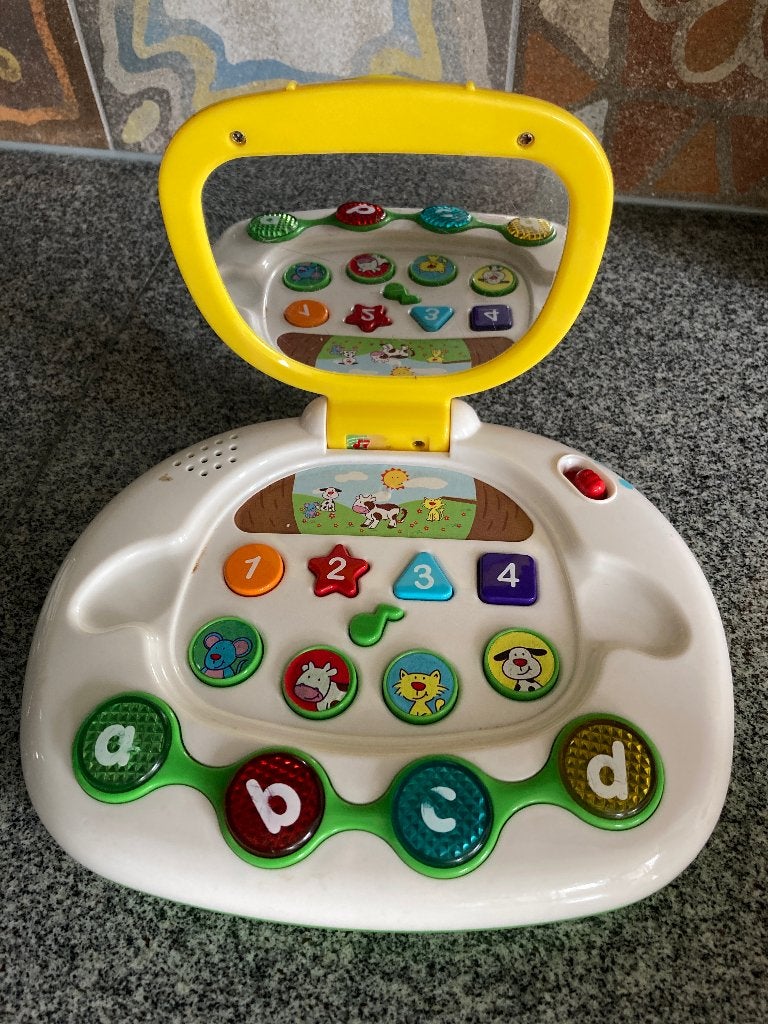 Speelgoed laptopje met muziek, Ophalen of Verzenden, Gebruikt, Ontdekken, Met licht