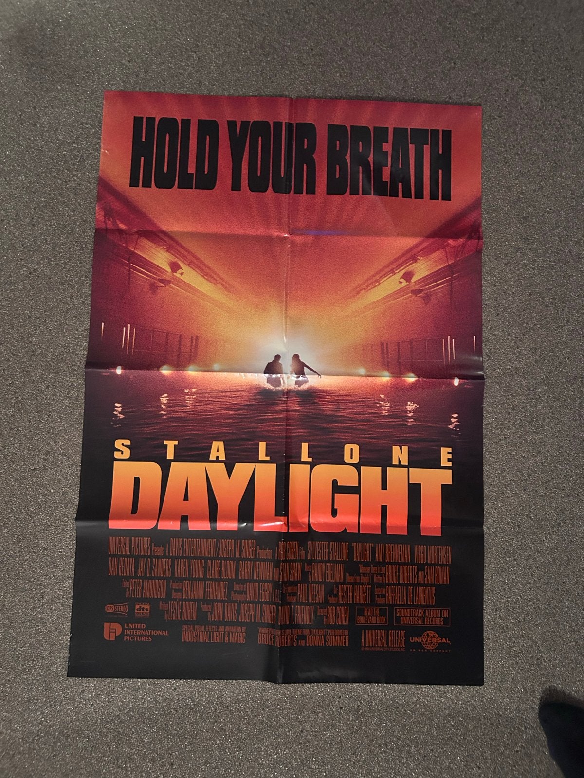 Daylight film poster Sylvester Stallone, Ophalen of Verzenden, A1 t/m A3, Film en Tv, Rechthoekig Staand