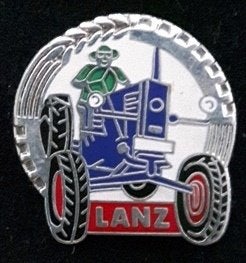 Lanz tractor speld blauw met krans- zilverkleurig, Verzenden, Nieuw, Transport, Speldje of Pin
