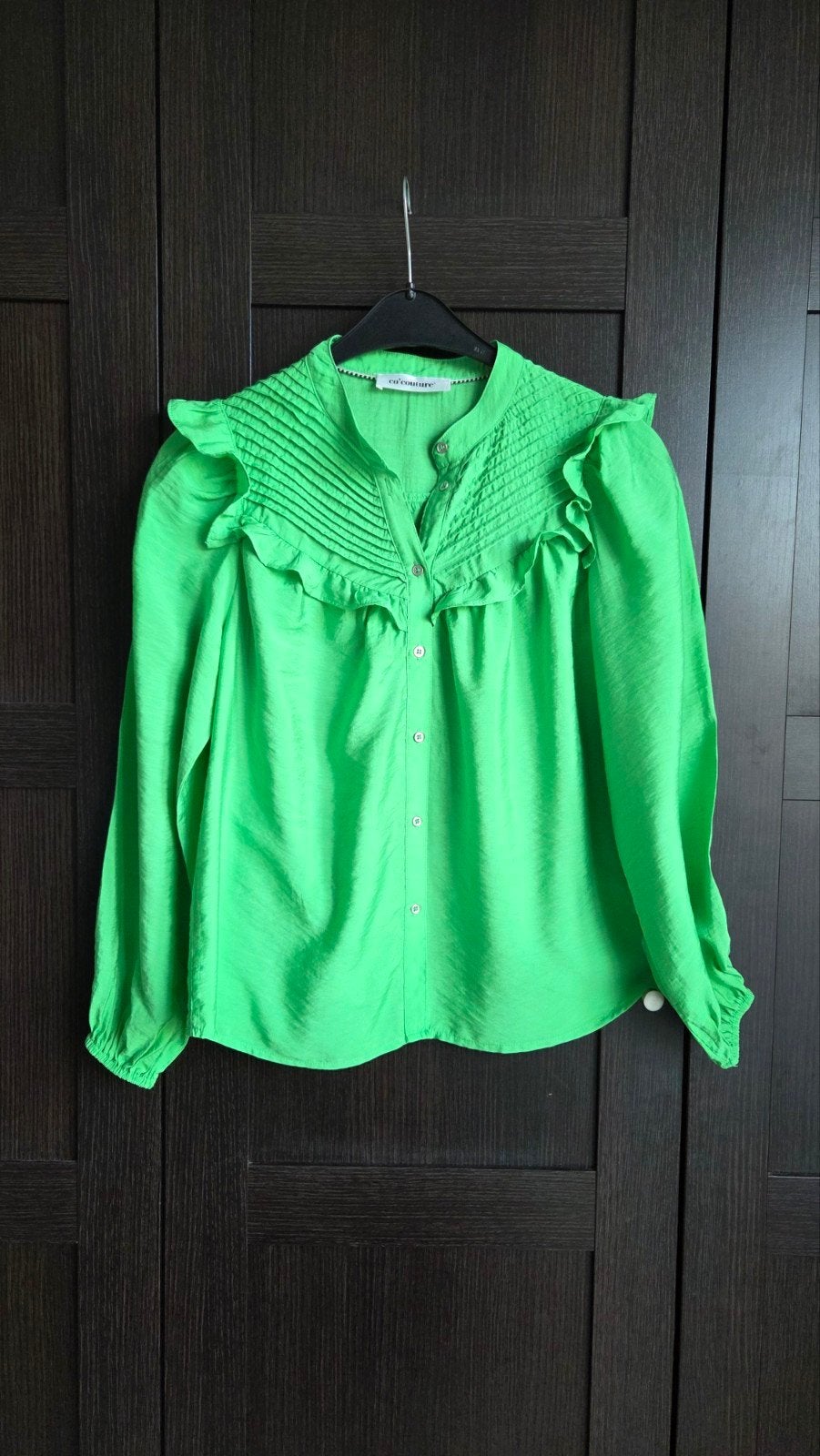 Co'couture blouse lichtglanzend groen S 36 Cocouture, Co'couture, Ophalen of Verzenden, Maat 36 (S), Gedragen