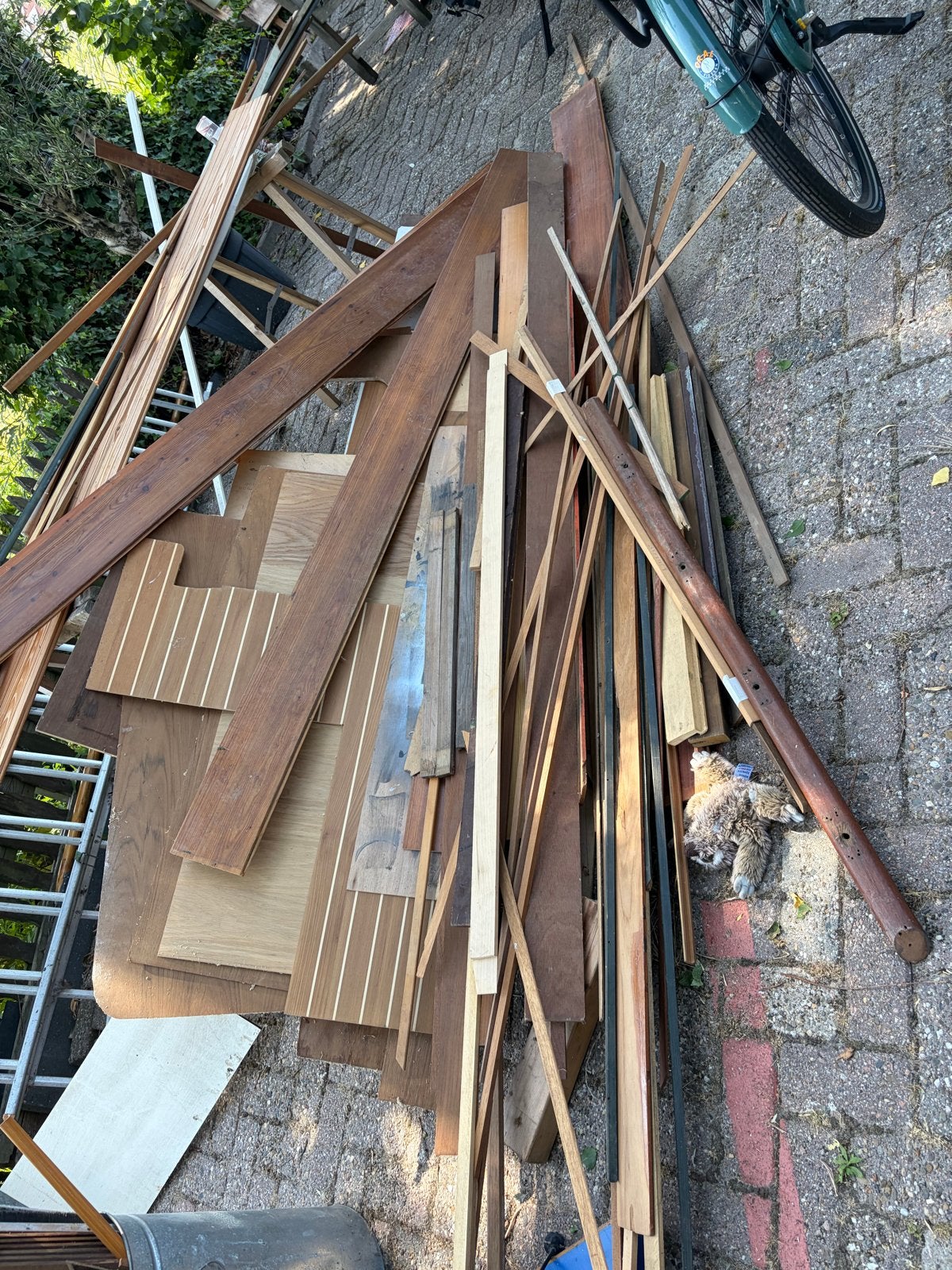 Gratis partij hout: garage opruiming, Ophalen, Gebruikt, Balk, Overige houtsoorten
