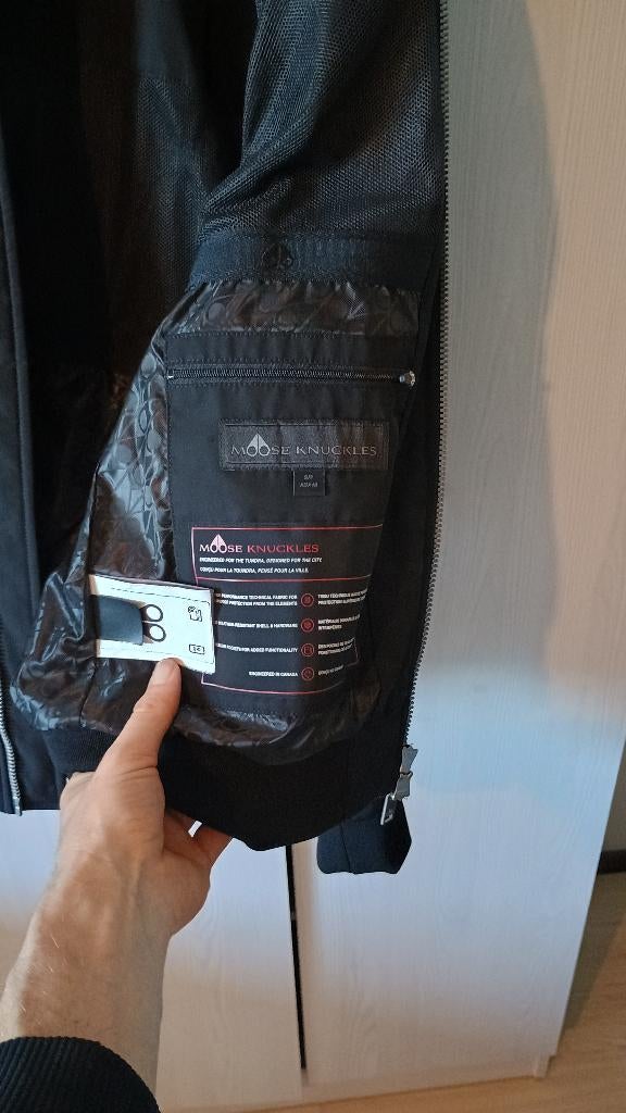 Moose knuckles jas heren, Zwart, Moose knuckles, Ophalen of Verzenden, Zo goed als nieuw