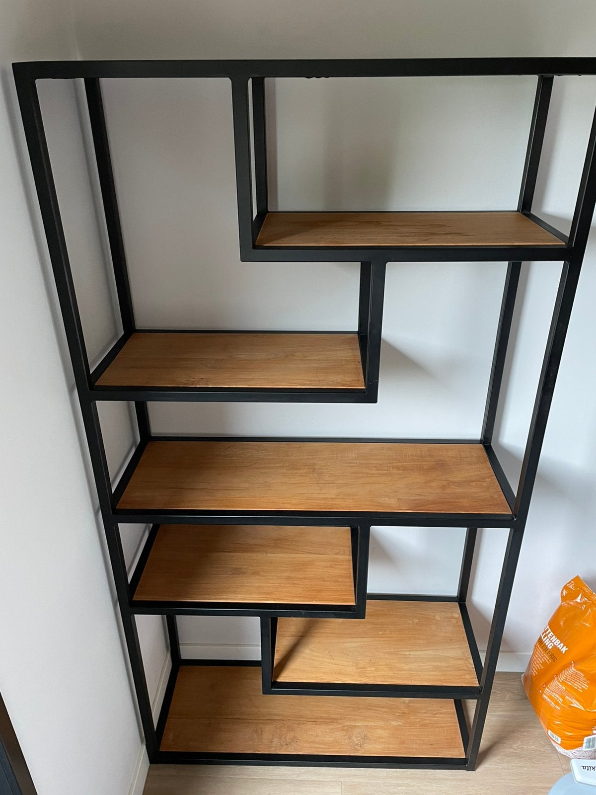 Industriële vakkenkast, Huis en Inrichting, Kasten | Wandmeubels, Ophalen, Met plank(en), Zo goed als nieuw, Minder dan 150 cm