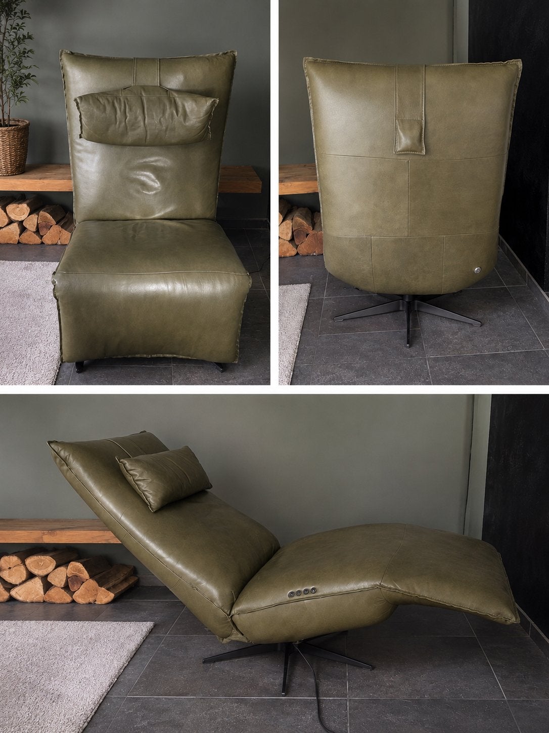 Chill Line Tom Relaxfauteuil - Zo goed als nieuw, Gebruikt, Leer, Ophalen of Verzenden, 75 tot 100 cm