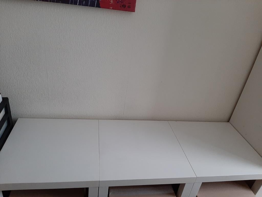 Gratis af te halen, 3 bijzettafeltjes., Huis en Inrichting, Ophalen, Gebruikt, Rechthoekig, Minder dan 55 cm
