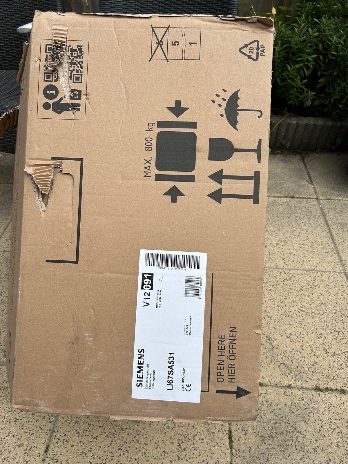 Siemens LI67SA531 Afzuigkap - Nieuw in doos, Ophalen, Nieuw, Inbouw, Vlakschermkap