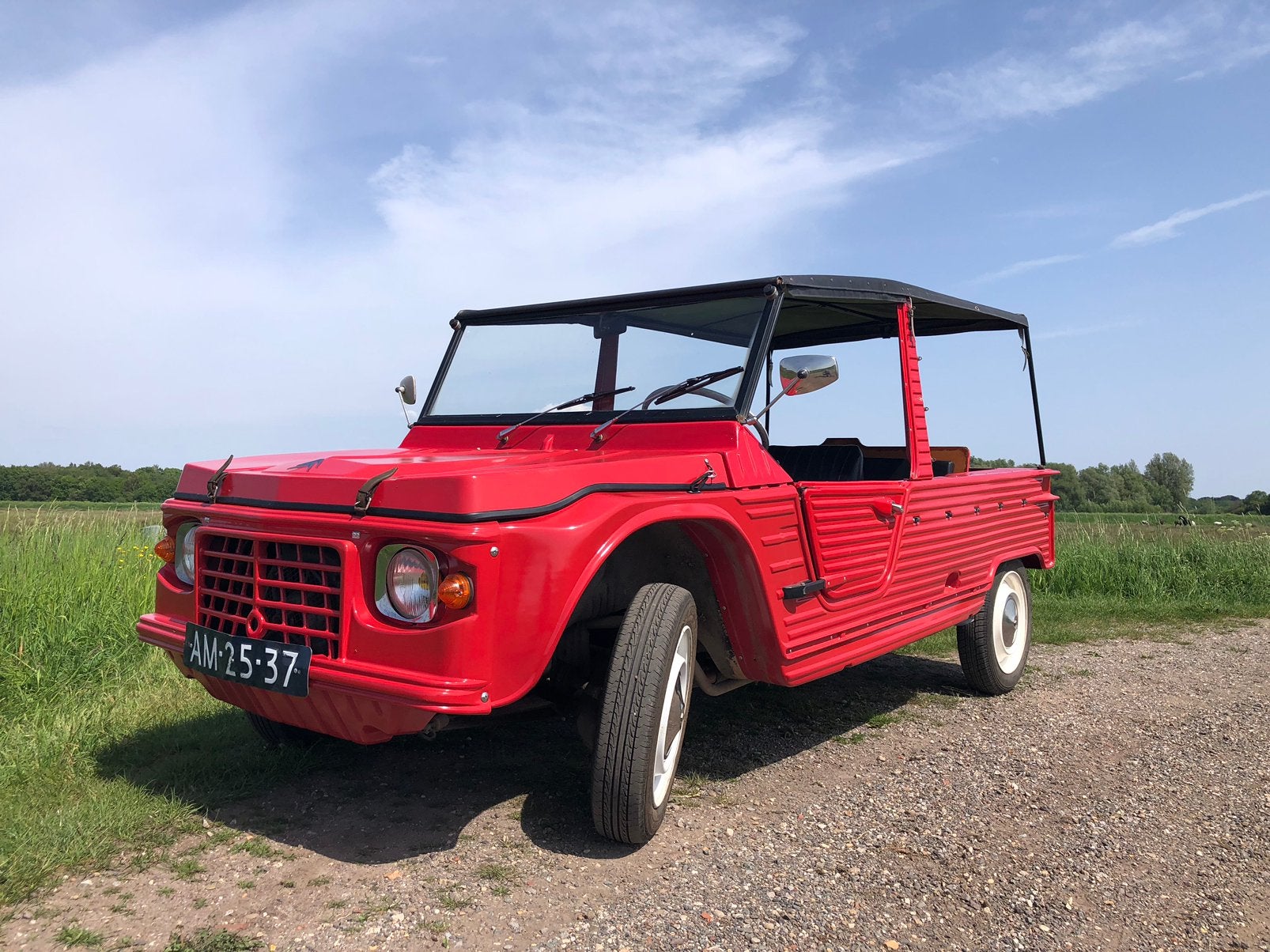 Citroën Mehari 1971 Rouge 2+2, Voorwielaandrijving, 602 cc, Cabriolet, Origineel Nederlands