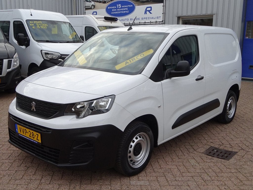 Peugeot Partner 1.5 BlueHDi 100 S&S L1 AIRCO SCHUIFDEUR CRUI, Voorwielaandrijving, Stof, Gebruikt, Wit