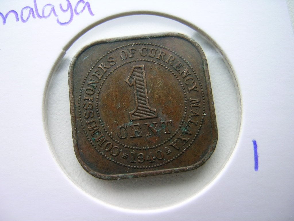 Cent 1940 Malaya, Postzegels en Munten, Munten | Azië, Ophalen of Verzenden, Zuidoost-Azië, Losse munt
