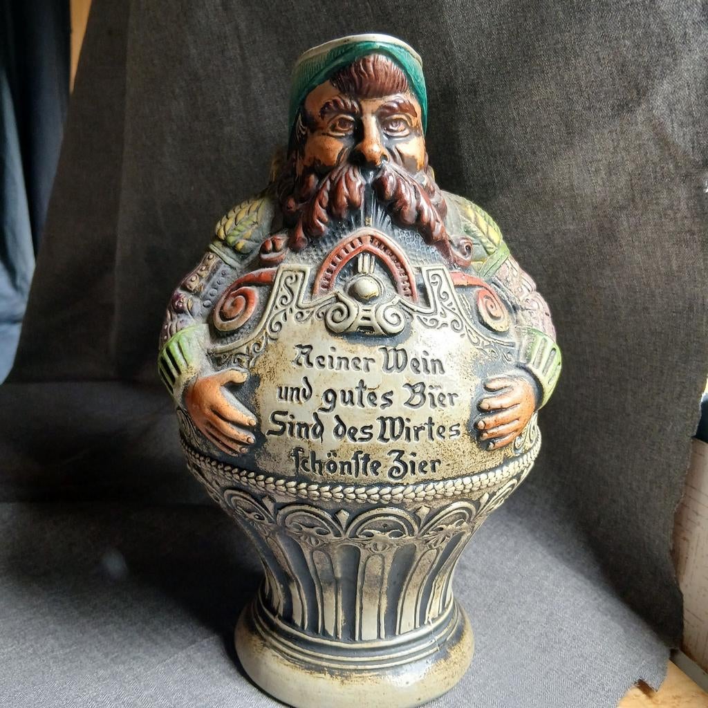 Oude antieke aardewerk duitse kan, bierkan, wijnkan, Antiek en Kunst, Ophalen of Verzenden