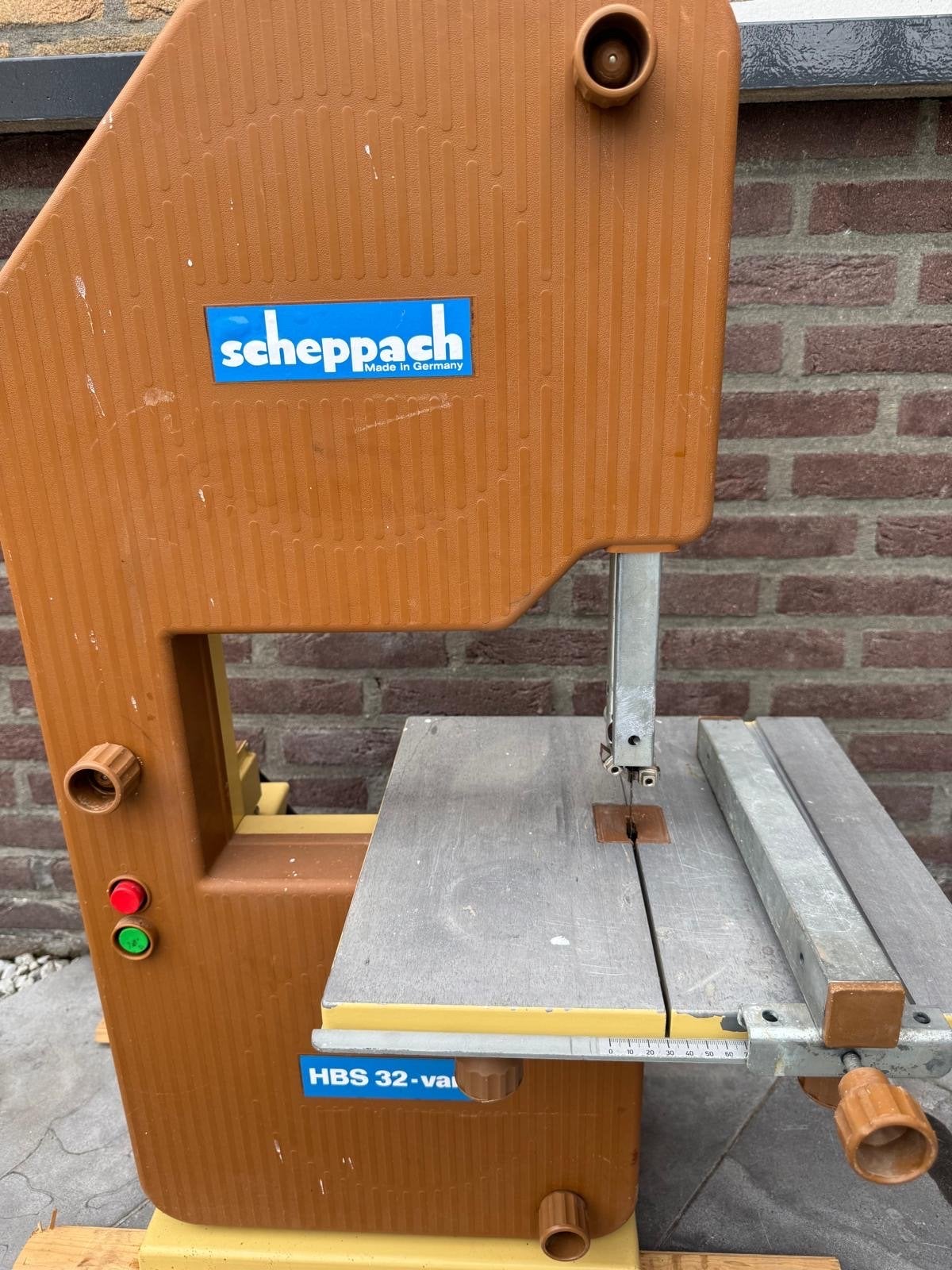 Scheppach HBS 32-vario lintzaag en HM2-Kombi vlakbank, Doe-het-zelf en Verbouw, Gereedschap | Zaagmachines, Gebruikt, 70 mm of meer