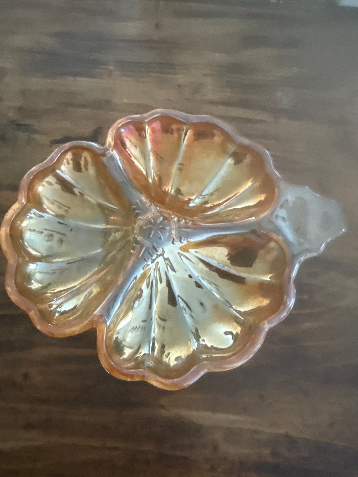 Vintage Fenton Carnival Glas Drie-Delige Schaal, Ophalen of Verzenden