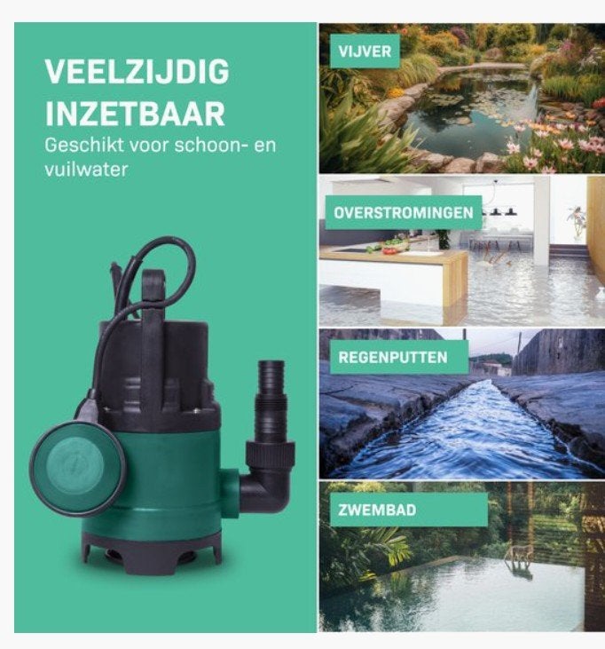 Nieuw !! Dompelpomp voor schoon- en vuilwater - Veelzijdig, Tuin en Terras, Waterpompen, Ophalen of Verzenden, Nieuw, Elektrisch