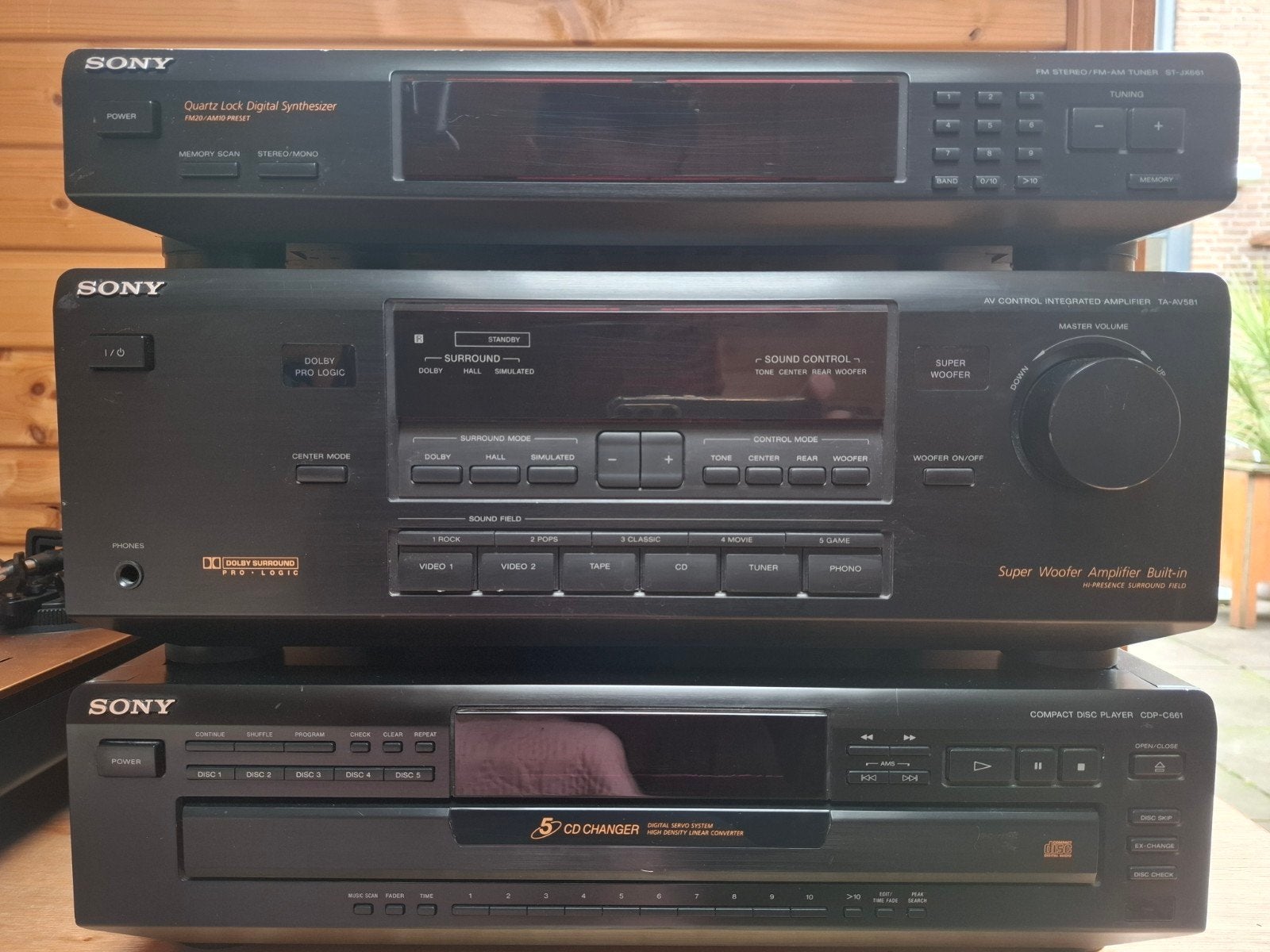 Sony audio set: versterker, tuner, defecte cd-wisselaar, Ophalen
