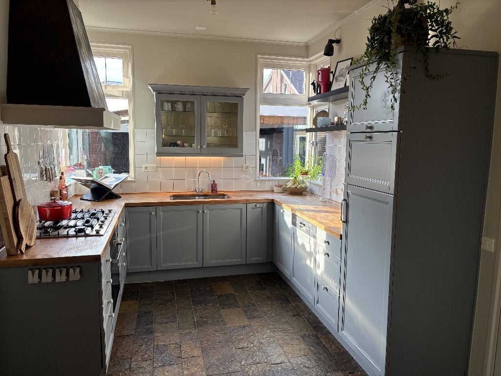 U-vormige keuken incl. apparatuur – zelf demonteren, Ophalen, Gebruikt, U-keuken, Blauw