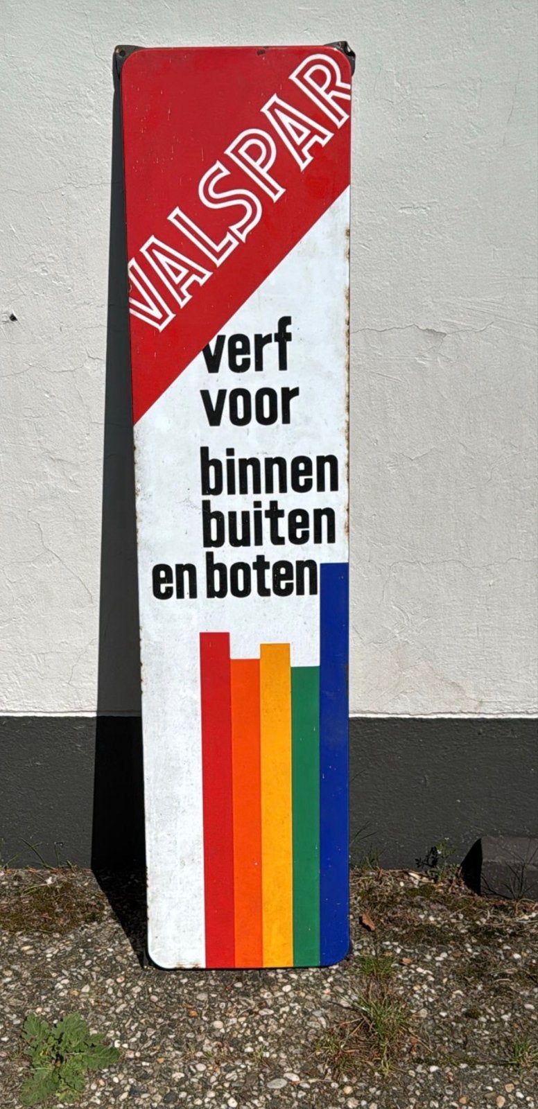 Emaille Valspar reclamebord - Verf voor binnen, buiten en bo, Ophalen