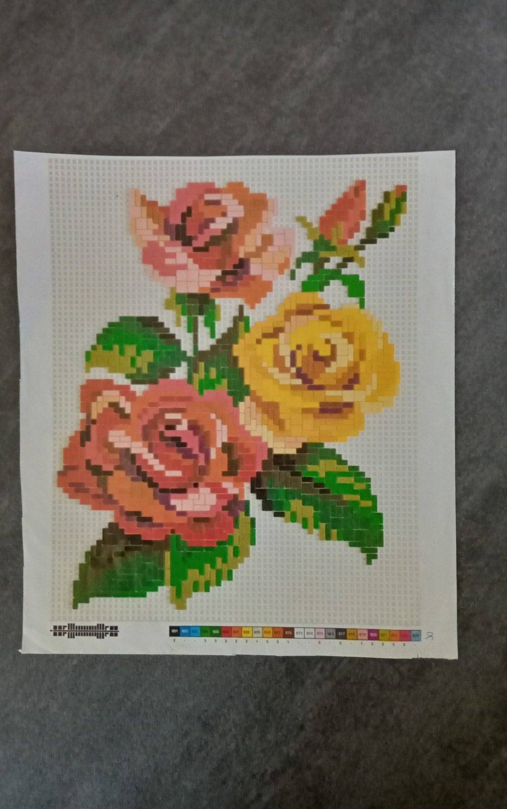 Ministeck 1 voorbeeld plaatje bloemen, Hobby en Vrije tijd, Ministeck, Ophalen of Verzenden, Voorbeeldboek