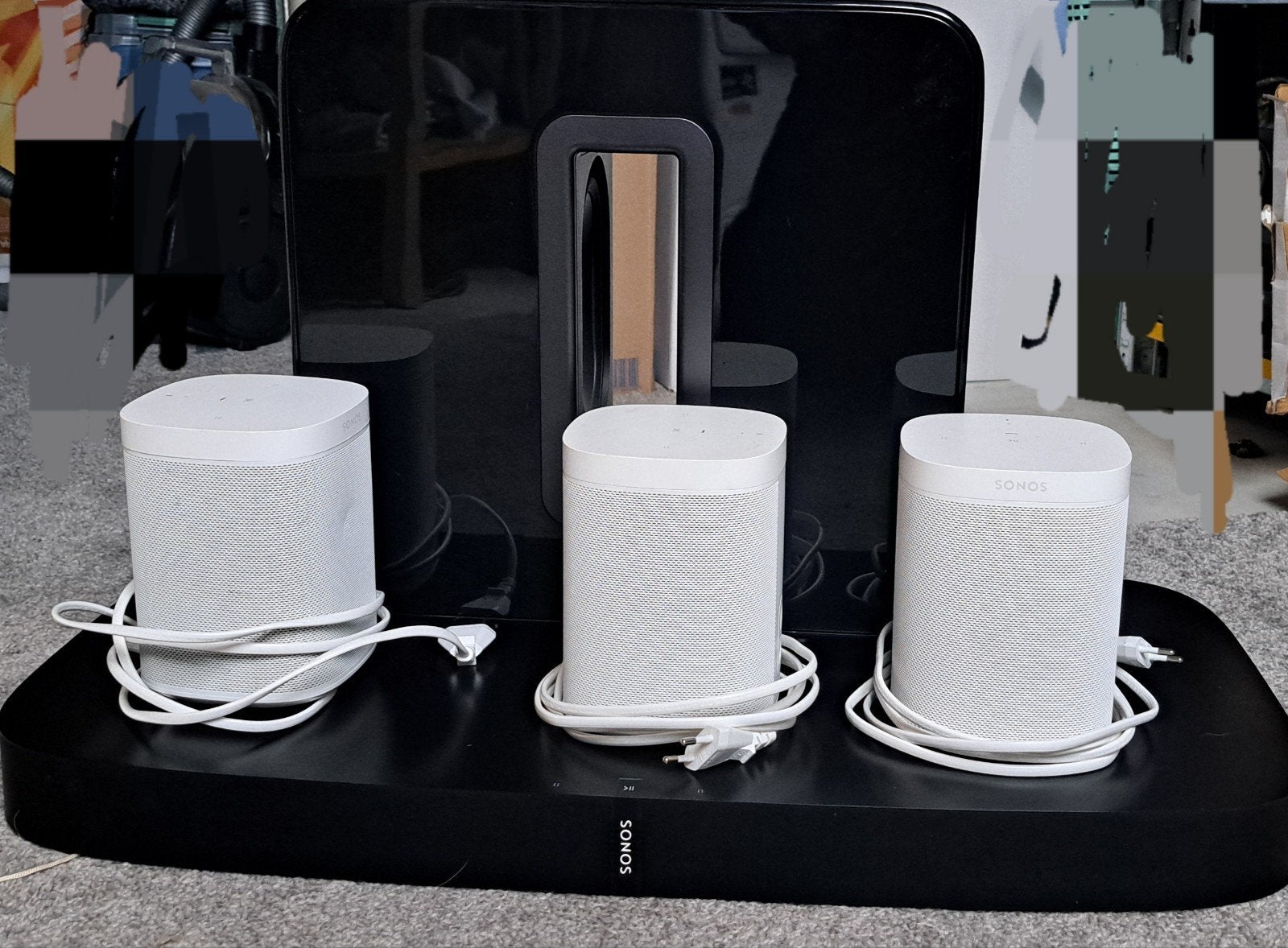 Sonos Dolby Surround: Playbase, 3x One, Sub &  2 Ophangsyst, Overige systemen, 70 watt of meer, Zo goed als nieuw, Overige spelers