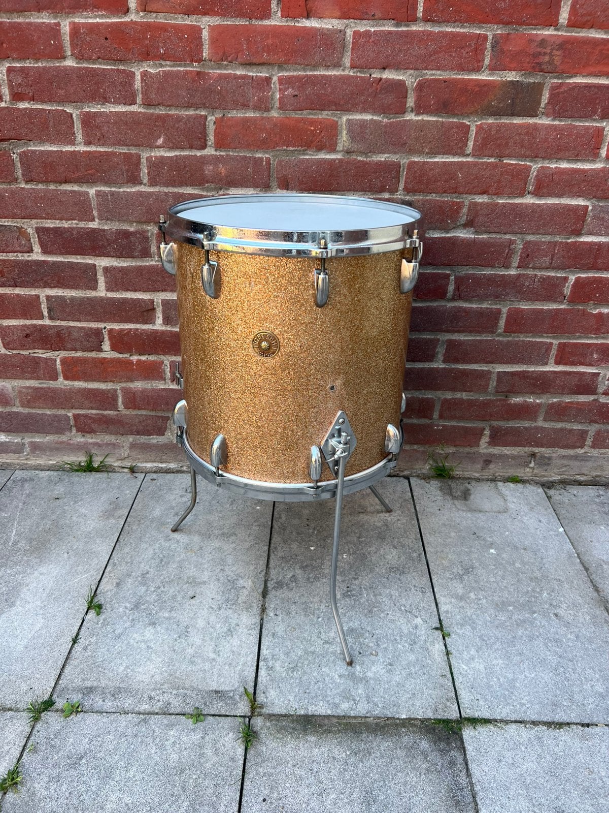 Gretsch roundbadge 14” floortom champagne, Ophalen of Verzenden, Gebruikt, Overige merken