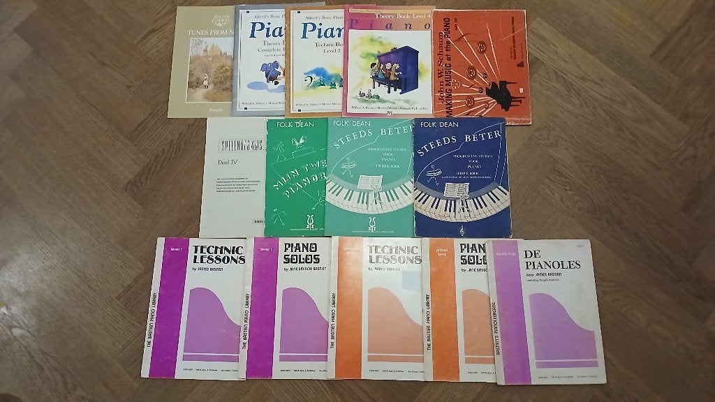 Bladmuziek (14 boeken) voor beginners in Nederlands + Engels, Ophalen, Gebruikt, Overige genres, Les of Cursus