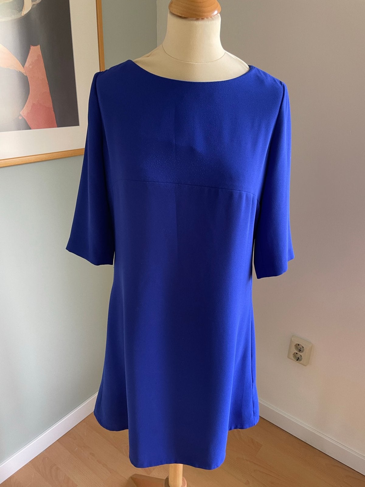Ladress jurk maat 36/38 kobaltblauw, Blauw, Ophalen of Verzenden, Zo goed als nieuw, Maat 36 (S)
