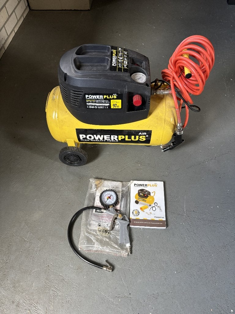 Powerplus compressor, Doe-het-zelf en Verbouw, Compressors, Ophalen, Gebruikt, 6 tot 10 bar, Minder dan 200 liter/min