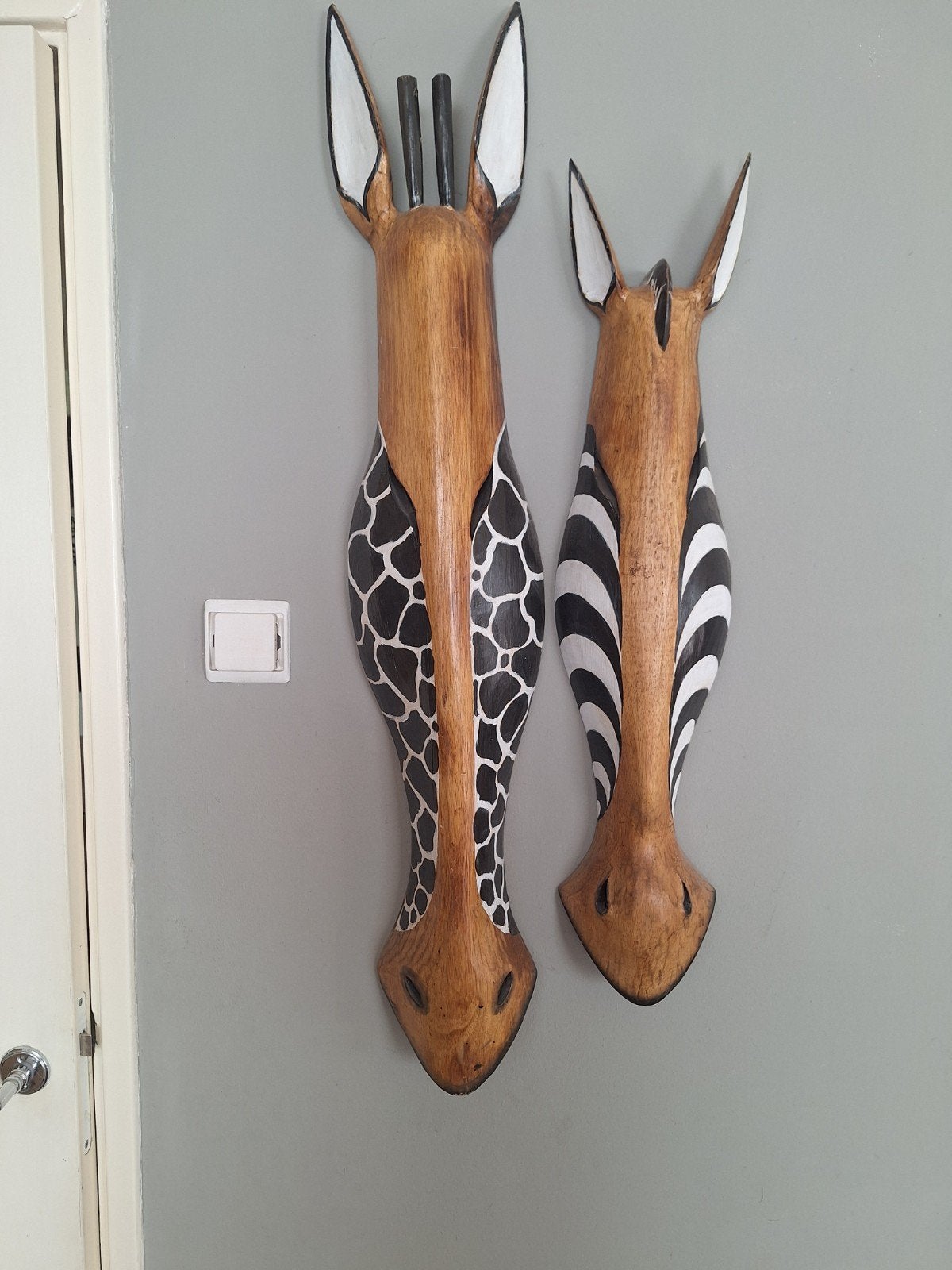 Wanddecoratie prachtige giraffen, Ophalen