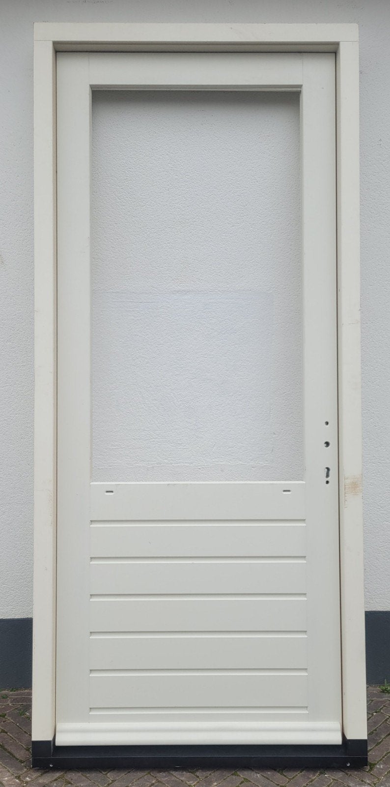 Nieuwe hardhouten buitendeur inclusief kozijn!, Deurkozijn, Nieuw, Inclusief glas, 225 cm of meer