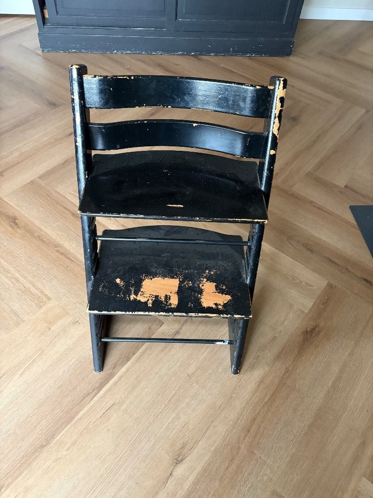 Trip trap zwart, Ophalen, Gebruikt, Meegroeistoel
