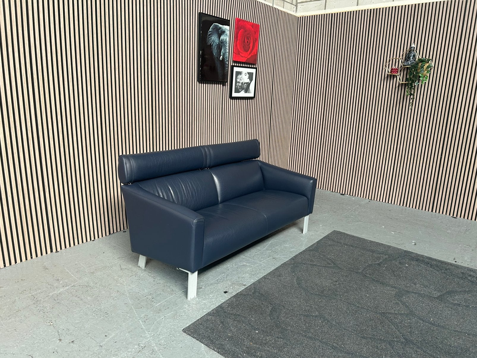 GRATIS LEVERING Leolux Patachou Bank Leer 179X81 GEREINIGD, 150 tot 200 cm, Tweepersoons, Leer, Ophalen of Verzenden