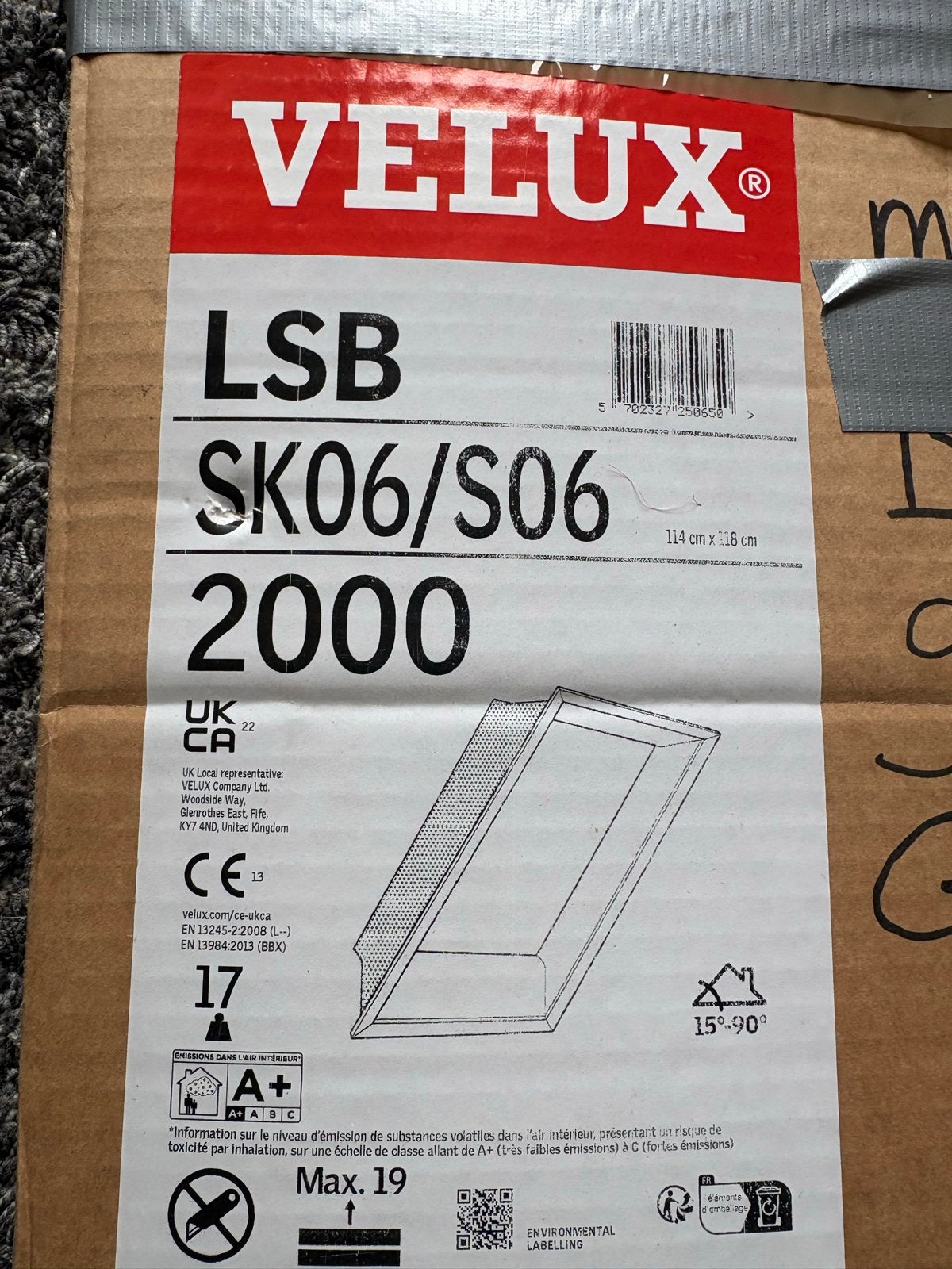Velux LSB SK06 2000 Binnenbekleding voor Dakraam, Ophalen, Nieuw, Dakraam, 80 tot 120 cm