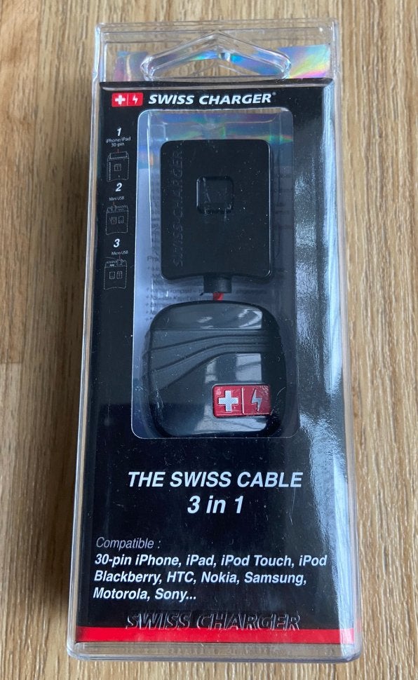 Swiss charger the swiss cable 3 in1, Ophalen, Nieuw