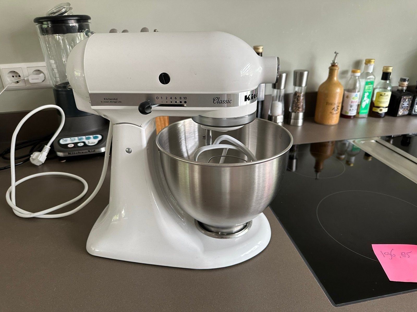 KitchenAid Classic mixer met accessoires, Gebruikt, Ophalen of Verzenden, Vaatwasserbestendig, 3 snelheden of meer