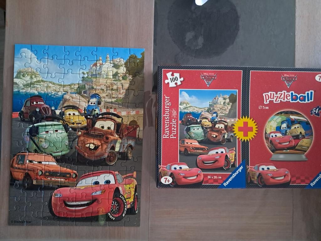 Cars puzzel 100 stukjes vanaf 7 jaar, Verzenden, Meer dan 50 stukjes, 6 jaar of ouder