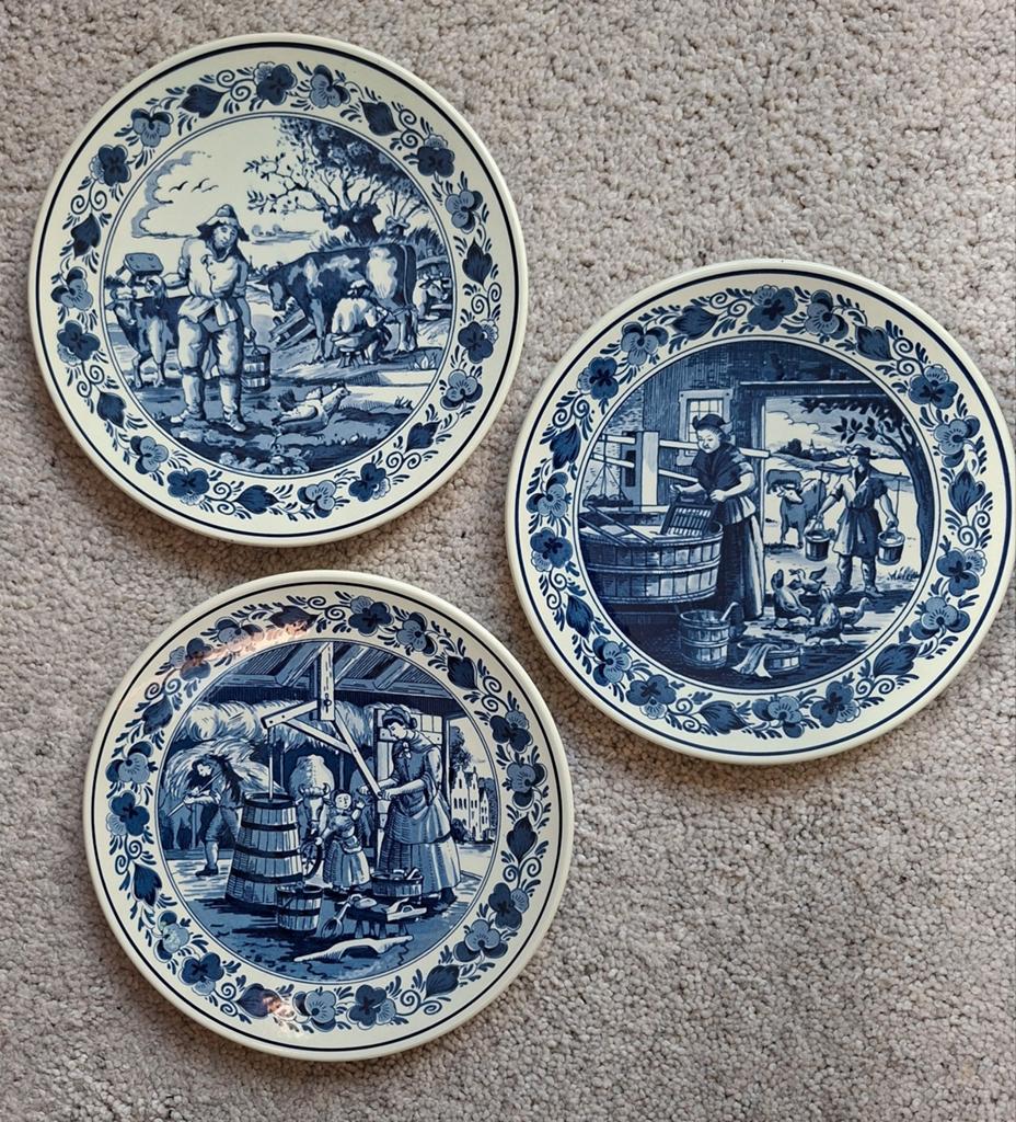 Melkveehouderij | Kaasbordenset | Royal Goedewaagen | 24 cm, Antiek en Kunst, Antiek | Wandborden en Tegels, Ophalen