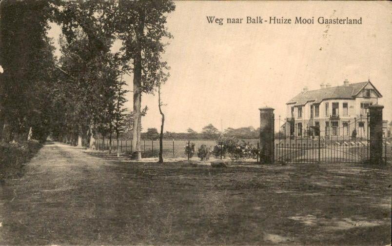 Balk-Huize Mooi Gaasterland - Weg Naar, Ophalen of Verzenden, Voor 1920, Gelopen, Friesland