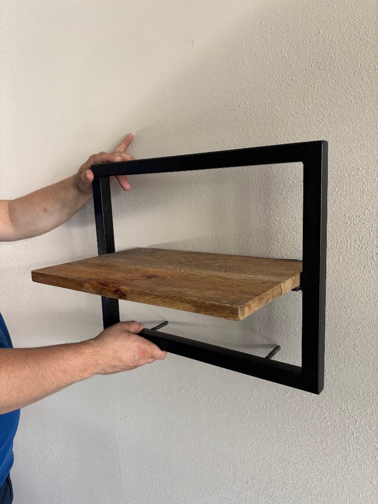 stoere mango houten wandplank, Huis en Inrichting, Woonaccessoires | Wandplanken en Boekenplanken, Ophalen, Zo goed als nieuw