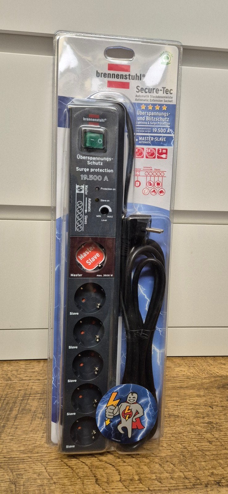Brennenstuhl Secure-Tec Master-Slave Stekkerdoos, Ophalen, Nieuw, Brennenstuhl, Stekkerdoos