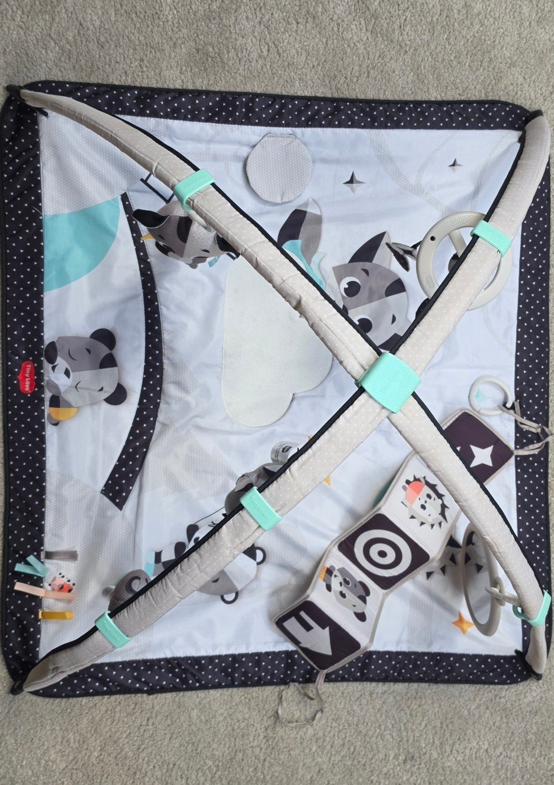 Tiny Love babygym/ speelkleed zwart wit, Ophalen, Gebruikt