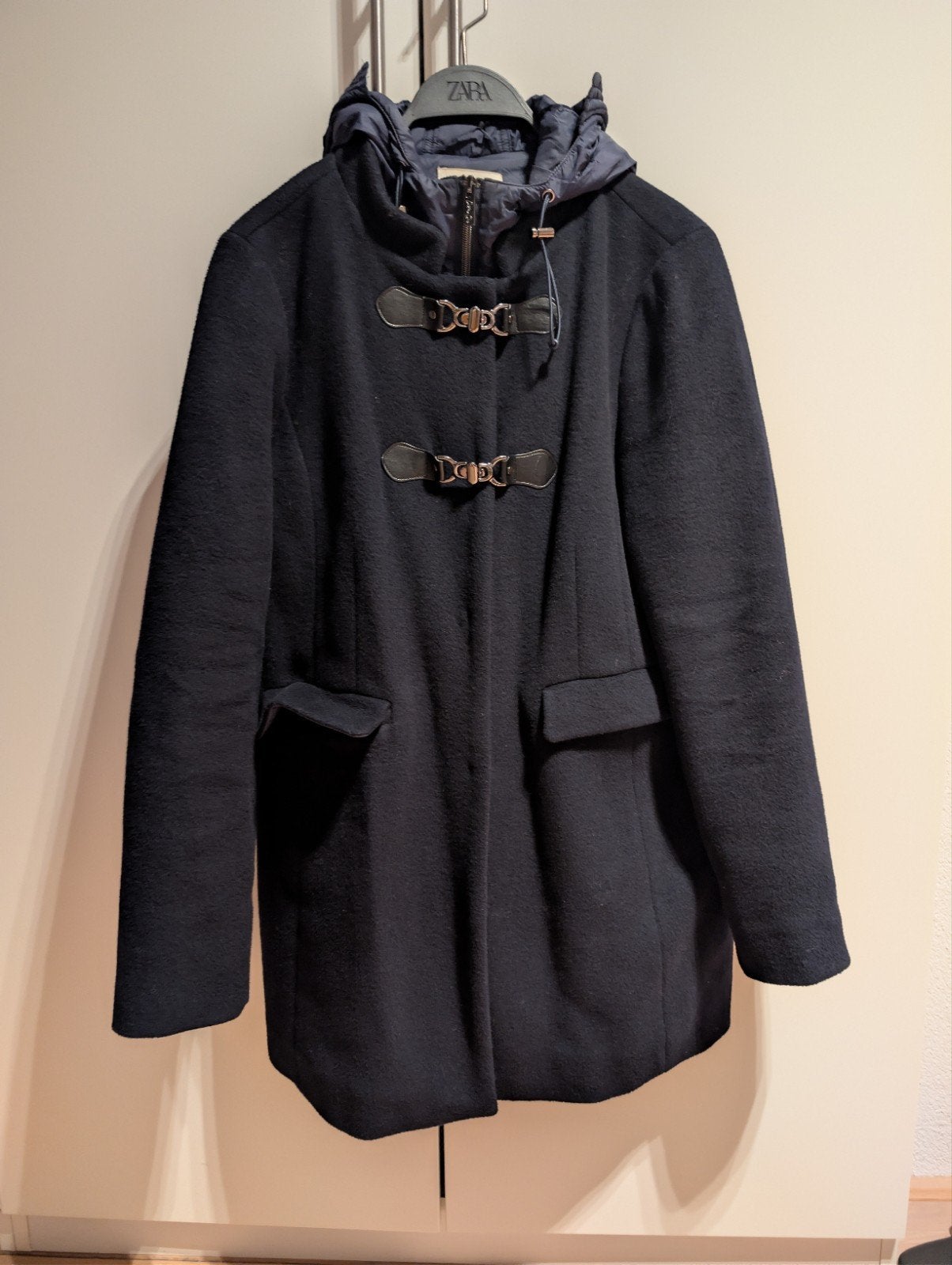 Cotton Club Dufflecoat met capuchon - Maat M, Maat 38/40 (M), Blauw, Ophalen of Verzenden, Zo goed als nieuw