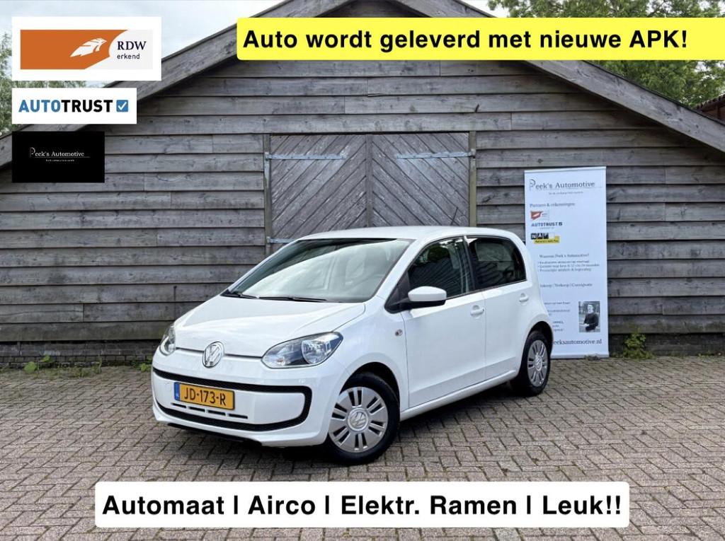 Volkswagen Up! 1.0 move up! BlueMotion | Automaat | Airco |, Auto's, Volkswagen, Euro 5, Stof, Gebruikt, Wit