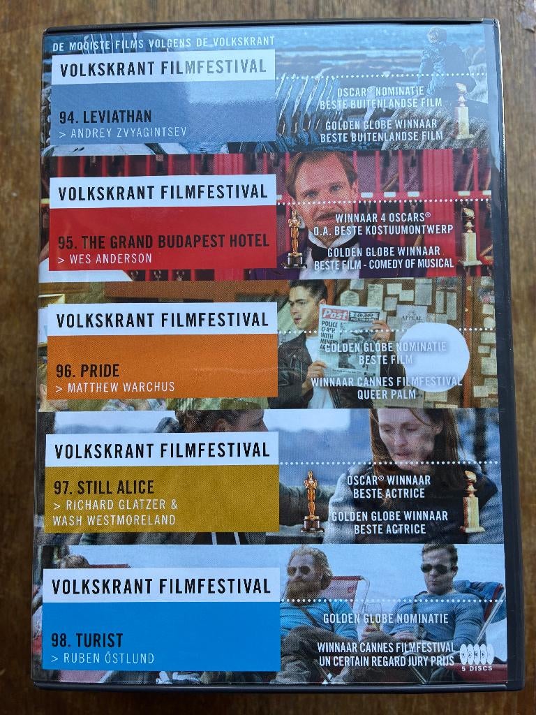 Volkskrant film Festival box 94 t/m 98 DVD box ; 5-DVD, Cd's en Dvd's, Dvd's | Filmhuis, Overige gebieden, Alle leeftijden, Boxset