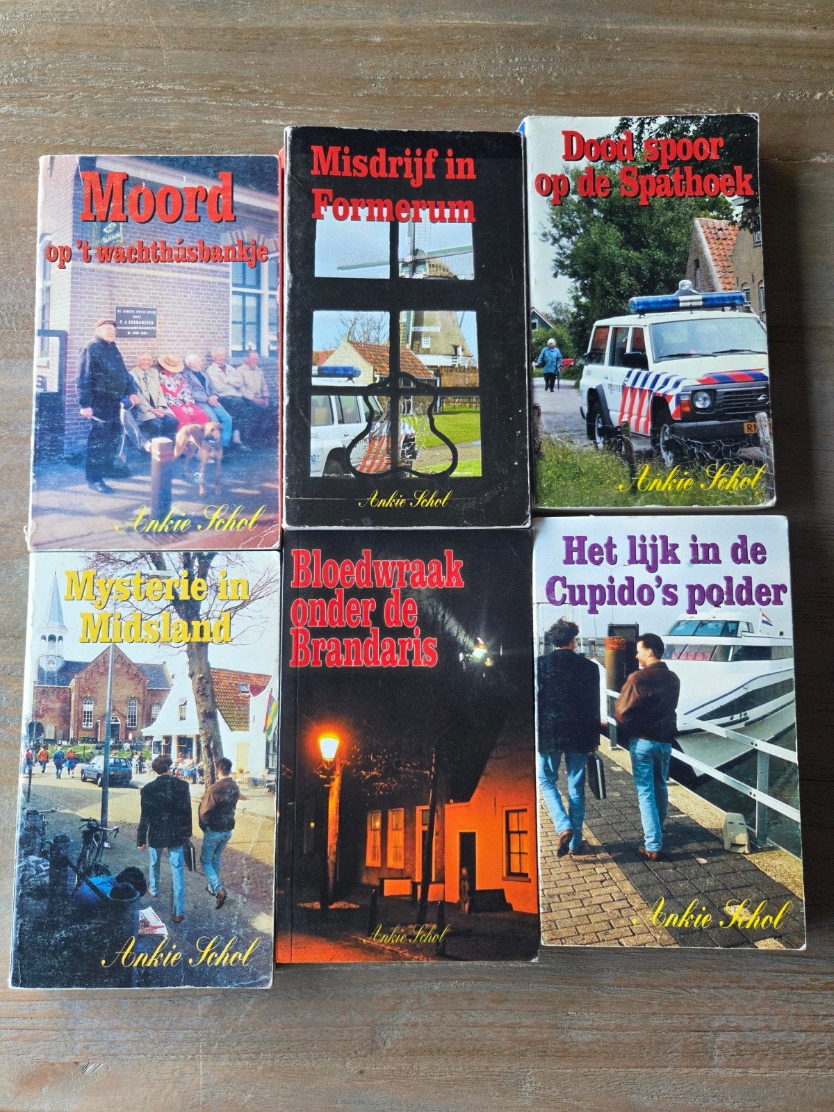 Terschelling  misdaadreeds. 6x. Ankie Schol., Boeken, Ophalen of Verzenden, Zo goed als nieuw