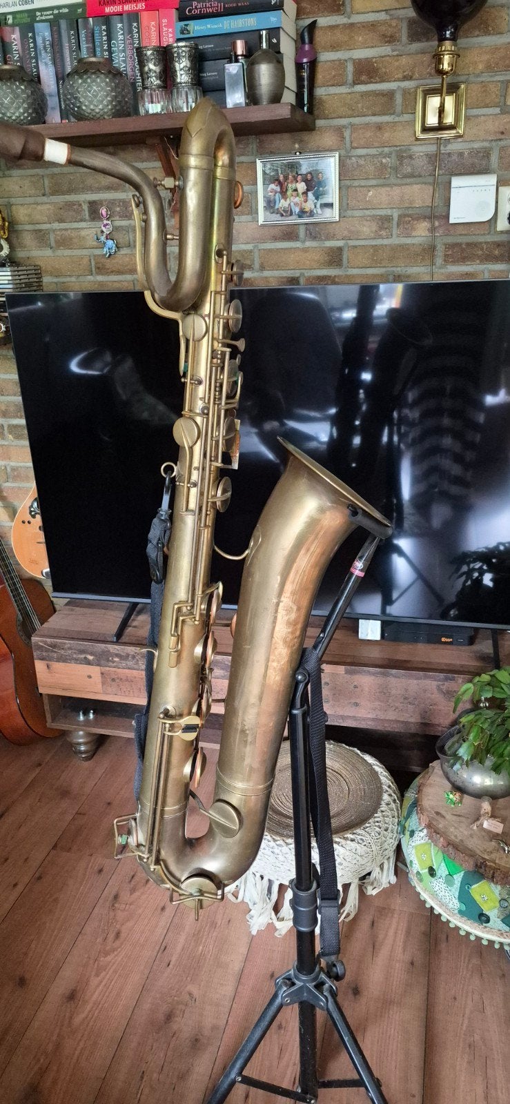 Unieke Bariton Saxofoon Co Furier Pellison Blanchon & Cie, Ophalen of Verzenden