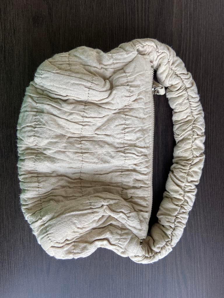 Mango tas linnen, Ophalen of Verzenden, Gebruikt, Beige, Overige materialen