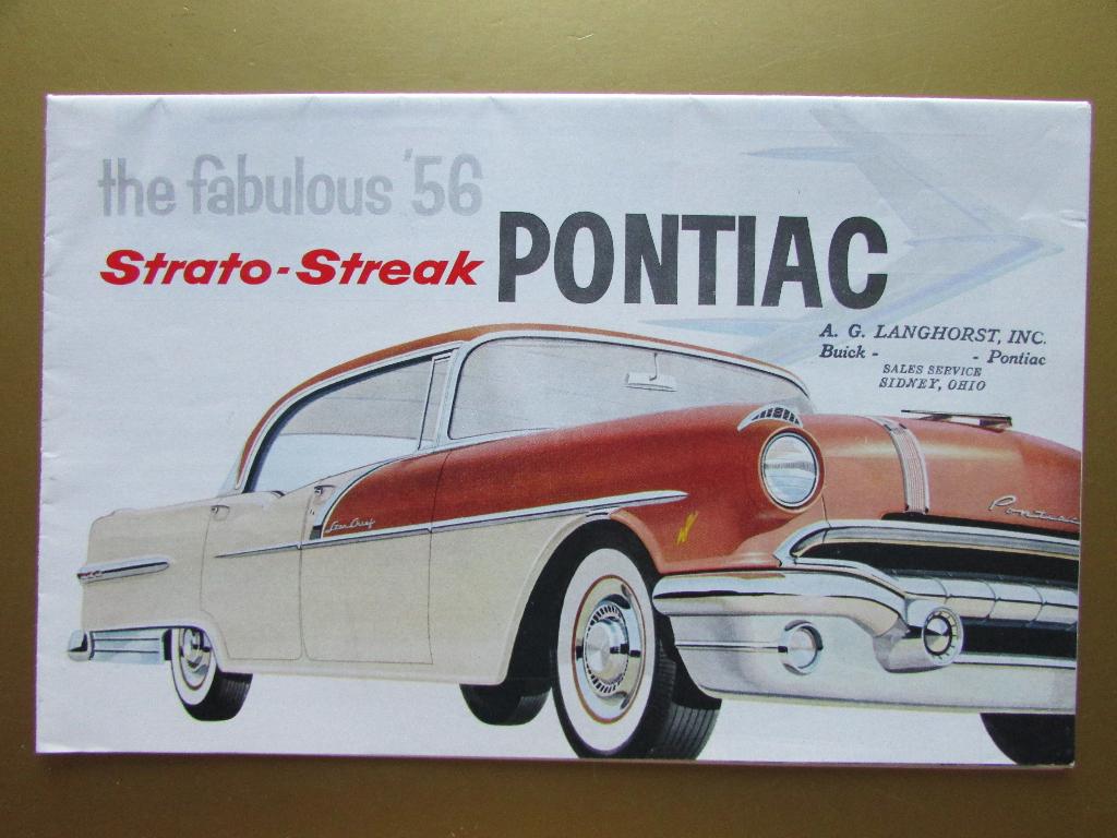 1956 Pontiac grote folder/brochure, Engels, Ophalen of Verzenden, Zo goed als nieuw, Overige merken