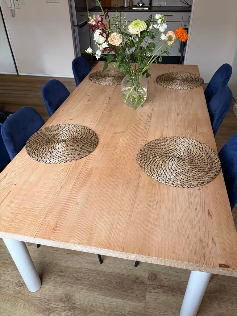 Lundia Grenen Eettafel - 200x95x73 cm, Huis en Inrichting, Tafels | Eettafels, Ophalen, Gebruikt, 50 tot 100 cm, Vijf personen of meer
