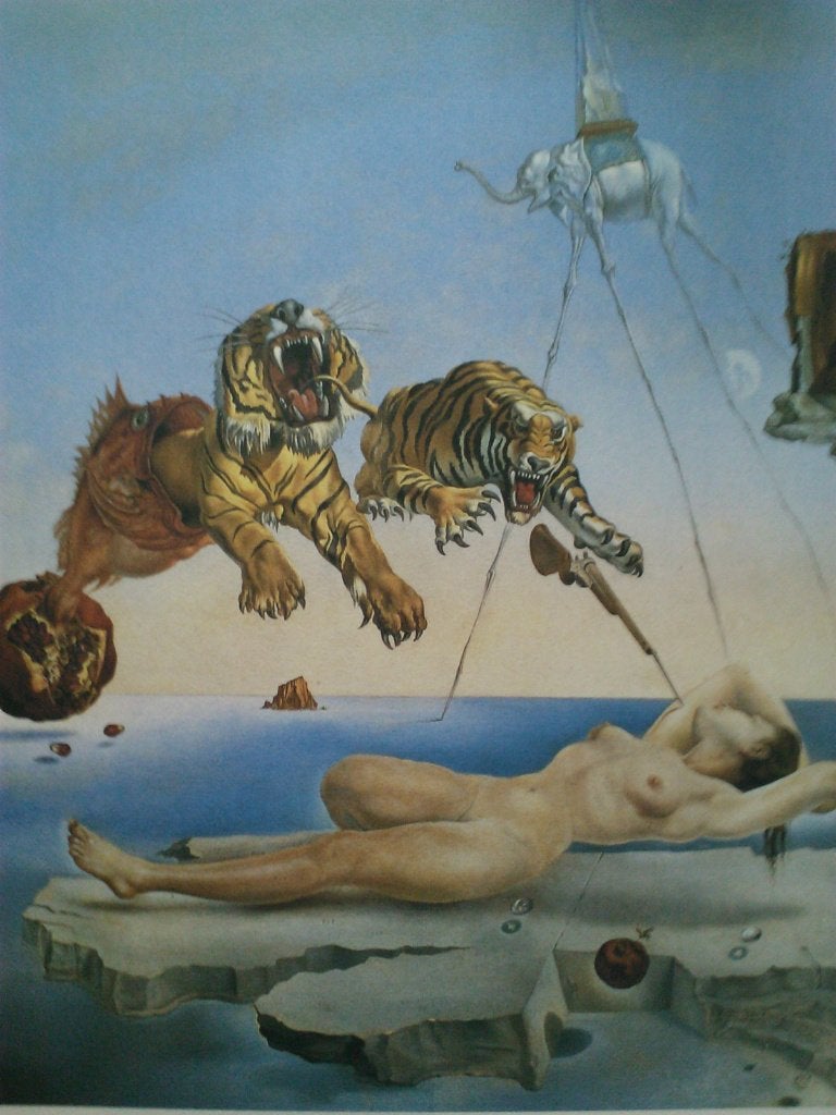 Salvador Dali(1904)Lithograf"Dream caused flight of bees"Ges, Antiek en Kunst, Personages en Fantasiefiguren, Ophalen of Verzenden